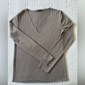 Zara Beige Knit Top